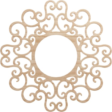 Ekena Millwork Reims Wood Fretwork Pierced Ceiling Medallion, Alder, 32"OD x 12 1/4"ID x 1/4"T CMWP32X32X0250REAL